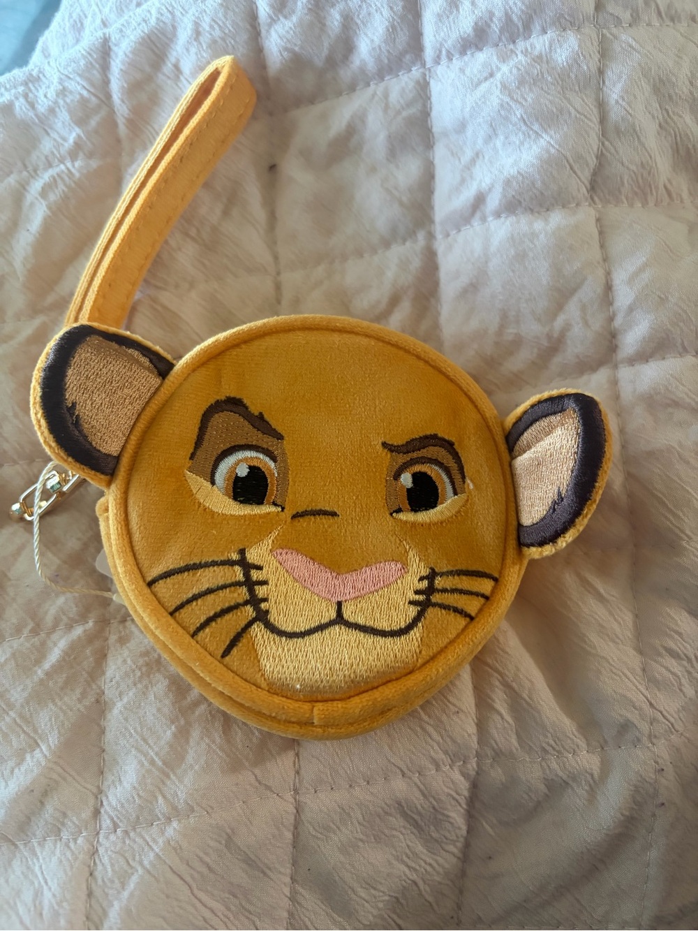 Disney The Lion King Plush Coin Purse Wristlet Zipper Pouch NWT